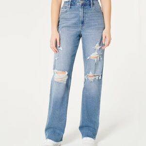 Hollister Women’s High Rise Ripped Dad Jeans